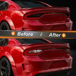 Best Pirce ???? Smoked Taillight & Side Marker Vinyl Tint Film, Precut Overlay, Tail Light Wrap Cover Compatible With Dodge Charger 2015-2021 ???? -Govee-shop 51JLM1inlGL
