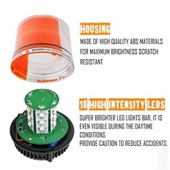 Wholesale ???? Amber Wireless Rotating Beacon Orange Battery Led Strobe Warning Light Roof Top Plow Hazard Flash Emergency Mail Lights 12 V With Magnetic Base Mount And Rechargeable Plug (Yellow, 18 LED) ???? -Govee-shop 51JWPTH6rGL