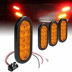 Deals ✔️ 2pc 6" Red Oval LED Trailer Tail Light Kit [DOT FMVSS 108] [SAE S2TSI6P2] [Grommet & Plug Included] [IP67 Waterproof] [Stop Turn Tail] Trailer Brake Lights For Boat Trailer RV Trucks ⌛ -Govee-shop 51JYfTwNiCL. AC