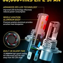 Budget ???? H4 9003 HB2 LED Headlight Bulbs, 12000LM Per Set 6500K Xenon White For High And Low Beam Hi/Lo Plug And Play, Pack Of 2 ???? 13 Budget ???? H4 9003 HB2 LED Headlight Bulbs, 12000LM Per Set 6500K Xenon White For High And Low Beam Hi/Lo Plug And Play, Pack Of 2 ???? -Govee-shop 51Ja23ANerL