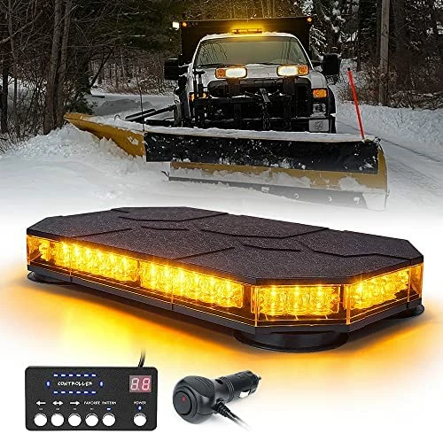 Best Pirce ???? LED Rooftop Strobe Beacon Lights Bar, Magnetic Mount Emergency Traffic Security Warning Caution Flashing Plow Light, For Construction Vehicles Tow Trucks Snowplow Postal Cars - White Amb ???? 8 Best Pirce ???? LED Rooftop Strobe Beacon Lights Bar, Magnetic Mount Emergency Traffic Security Warning Caution Flashing Plow Light, For Construction Vehicles Tow Trucks Snowplow Postal Cars - White Amb ???? - Image 6