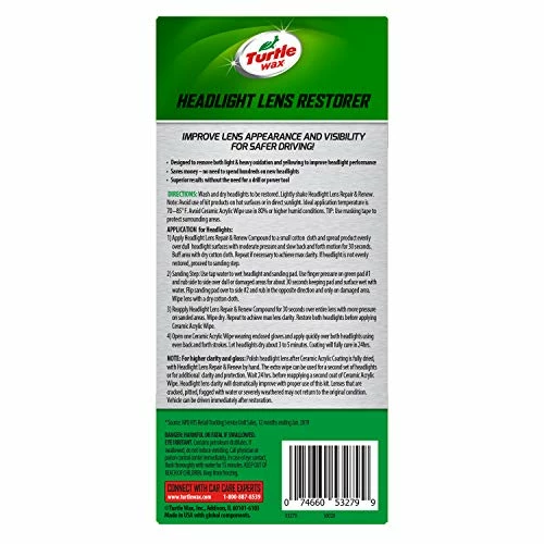 Budget ???? Turtle Wax 53435 Speed Headlight Lens Restorer Kit With Ceramic Acrylic Protection Wipes ❤️ 4 Budget ???? Turtle Wax 53435 Speed Headlight Lens Restorer Kit With Ceramic Acrylic Protection Wipes ❤️ - Image 2