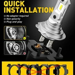 Best Sale ⭐ H7 LED Headlight Bulbs 6500K White, 8 CSP Chips, 1:1 Mini Size, Non-polarity, No Adapter Required Easy Install Conversion Kit, Fanless H7ll Fog Lights Halogen Replacement, 2 Pack ???? -Govee-shop 51KxhBXvqfL