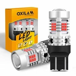 Discount ❤️ 2022 Upgraded 7440 7443 LED Bulbs Red Brake Lights, 4000LM 600% Brighter, CANBUS Error Free, OXILAM 7441 7444 T20 W21W LED Lamps Replacement With Projector For Tail Turn Signal Stop Lights (Pack Of 2) Brilliant Red ????
