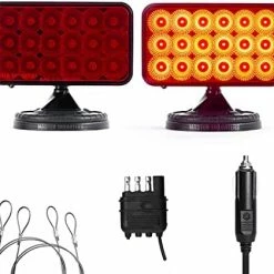 Best reviews of ???? Master Tailgaters Wireless Trailer Tow Lights - Magnetic Mount - 48 Feet Range - 4 Pin Blade Connection + Safety Straps Light Bar - 4 Pin Round Connector ???? -Govee-shop 51L7rRRMQpL. AC