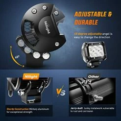 Discount ???? 60001F-B Led Pods 2PCS 18W 1260LM Flood Led Off Road Lights Super Bright Driving Fog Light Boat Lights Driving Lights Led Work Light For Trucks, 2 Years Warranty ???? -Govee-shop 51LFr5BtMZL