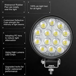 Deals ???? Led Round Light Bar 2PCS 4.5" 140w 14000LM Flood Light Pod Off Road Fog Driving Roof Bar Bumper For Jeep,SUV Truck, Hunters ???? -Govee-shop 51M1MGOKZJL