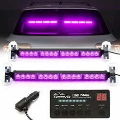 Hot Sale ???? 2 In 1 LED Emergency Strobe Light Bar W/ Digital Display Controller Windshield Traffic Advisor Visor Safety Warning Hazard Flashing Lights For Firefighter Police Trucks Vehicles (Red/White) #12 Amber/red ???? -Govee-shop 51MSrTvoOBL. AC
