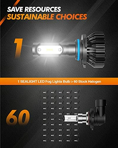Buy ???? 9145/9140/H10 LED Fog Lights Bulbs Or DRL ,400% Much Brighter, 6000 Lumens 6000K Xenon White Light, 12 CSP LED Chips, Plug-and-Play, IP67 Design ❤️ 5 Buy ???? 9145/9140/H10 LED Fog Lights Bulbs Or DRL ,400% Much Brighter, 6000 Lumens 6000K Xenon White Light, 12 CSP LED Chips, Plug-and-Play, IP67 Design ❤️ - Image 3