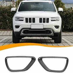 Flash Sale ???? Front Fog Lights Cover Fog Lamp Frame Trim Replacement For 2018-2021 Jeep Grand Cherokee, Black ???? -Govee-shop 51Mg03BblgL. AC