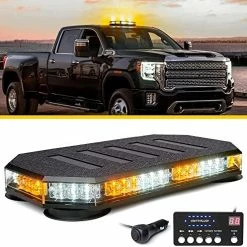 Discount ???? 42 LED Roof Top Strobe Beacon Light Bar, High Bright Hazard Warning Flashing Plow Light With Synchronous Controller For Construction Vehicles, Tow Trucks, Postal Cars, Snowplow (Amber/White) ✔️ 18 Discount ???? 42 LED Roof Top Strobe Beacon Light Bar, High Bright Hazard Warning Flashing Plow Light With Synchronous Controller For Construction Vehicles, Tow Trucks, Postal Cars, Snowplow (Amber/White) ✔️ -Govee-shop 51NB9HWJxDL. AC