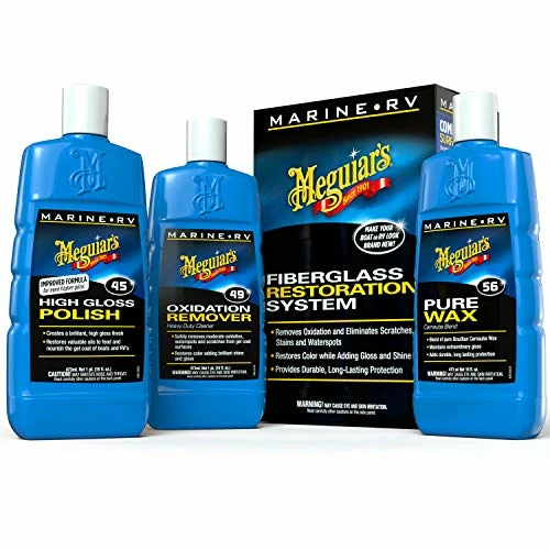 Budget ???? Meguiar's Marine/RV Fiberglass Restoration System, Boat Fiberglass Repair Kit With Oxidation Remover, Boat Polish And Boat Wax - 3 Count (1 Pack) ⌛ 3 Budget ???? Meguiar's Marine/RV Fiberglass Restoration System, Boat Fiberglass Repair Kit With Oxidation Remover, Boat Polish And Boat Wax - 3 Count (1 Pack) ⌛