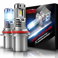 Promo ❤️ Fanless 9007 LED Headlight Bulbs | 12000LM 60W Wireless HB5 All-in-One Conversion Kit | PHI Chips Super Bright 6500K Xenon White Halogen Replacement ????
