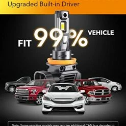 Discount ???? 2023 Upgraded H11 LED Headlight Bulbs, 22000LM 120W 600% Brighter Wireless H9 H8 LED Headlights, Canbus 6500K Cool White LED Bulb, Halogen Replacement Plug And Play, Pack Of 2 ???? -Govee-shop 51O57jVRpUL