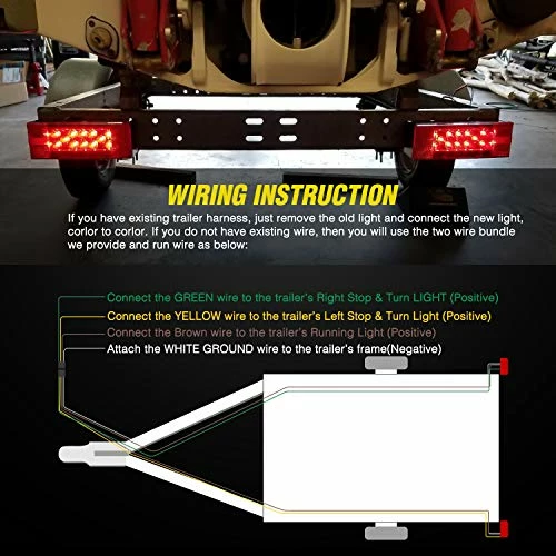 New ???? TL-20 2PCS Submersible Kit Low Profile Rectangular LED Stop Tail Turn Signal Side Marker Light On 12V RV Pickup Trucks Marine Boats Trailers, 2 Years Warranty ???? 7 New ???? TL-20 2PCS Submersible Kit Low Profile Rectangular LED Stop Tail Turn Signal Side Marker Light On 12V RV Pickup Trucks Marine Boats Trailers, 2 Years Warranty ???? - Image 5
