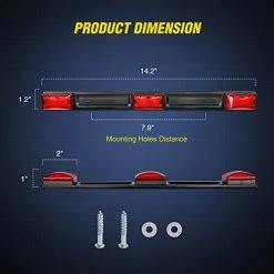 Brand new ???? TL-11 1PC Red 9 LED ID Bar Marker Tail Black Stainless Steel Bracket For Truck Trailer Boat Identification Light, 2 Years Warranty ???? 12 Brand new ???? TL-11 1PC Red 9 LED ID Bar Marker Tail Black Stainless Steel Bracket For Truck Trailer Boat Identification Light, 2 Years Warranty ???? -Govee-shop 51O9DiMlKmL