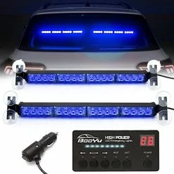Hot Sale ???? 2 In 1 LED Emergency Strobe Light Bar W/ Digital Display Controller Windshield Traffic Advisor Visor Safety Warning Hazard Flashing Lights For Firefighter Police Trucks Vehicles (Red/White) #12 Amber/red ???? -Govee-shop 51Oyycd0saL. AC