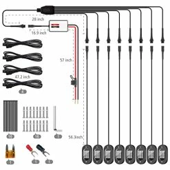 Buy ???? Rock Lights For Trucks, 8 Pods RGB LED Rock Lights With APP Control Music Mode 120 LEDs, Multilcolor Underglow Rock Lights For UTV ATV RZR Truck Off Road Golf Cart ???? -Govee-shop 51OzCZPniKL