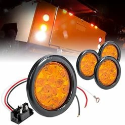 Outlet ✔️ 4pc 4" Round Red LED Trailer Tail Lights [DOT Certified] [Grommet & Plug Included] [IP67 Waterproof] Turn Stop Brake Trailer Lights For RV Trucks ???? -Govee-shop 51PLEVK4cWL. AC