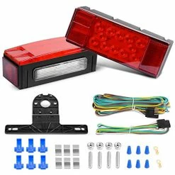 New ???? TL-20 2PCS Submersible Kit Low Profile Rectangular LED Stop Tail Turn Signal Side Marker Light On 12V RV Pickup Trucks Marine Boats Trailers, 2 Years Warranty ????