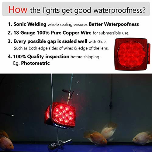 Top 10 ???? 12V Submersible LED Trailer Tail Light Kit For Under 80 Inch Trailer Boat Utility Trailer Waterproof (Trailer Light Kit) ???? 4 Top 10 ???? 12V Submersible LED Trailer Tail Light Kit For Under 80 Inch Trailer Boat Utility Trailer Waterproof (Trailer Light Kit) ???? - Image 2