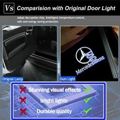 Cheap ✔️ 4 PCS Car Door Light Logo Projector Compatible With Mercedes Benz Accessories LED Car Light Logo 3D Ghost Shadow Light Upgraded Welcome Courtesy Projector For A B C E M G AMG W166 W176 W205 W212 ????
