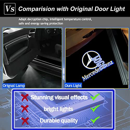 Cheap ✔️ 4 PCS Car Door Light Logo Projector Compatible With Mercedes Benz Accessories LED Car Light Logo 3D Ghost Shadow Light Upgraded Welcome Courtesy Projector For A B C E M G AMG W166 W176 W205 W212 ???? 3 Cheap ✔️ 4 PCS Car Door Light Logo Projector Compatible With Mercedes Benz Accessories LED Car Light Logo 3D Ghost Shadow Light Upgraded Welcome Courtesy Projector For A B C E M G AMG W166 W176 W205 W212 ????