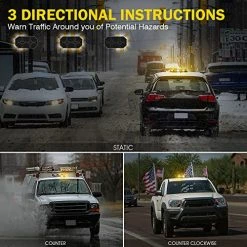 Best Pirce ???? LED Rooftop Strobe Beacon Lights Bar, Magnetic Mount Emergency Traffic Security Warning Caution Flashing Plow Light, For Construction Vehicles Tow Trucks Snowplow Postal Cars - White Amb ???? 18 Best Pirce ???? LED Rooftop Strobe Beacon Lights Bar, Magnetic Mount Emergency Traffic Security Warning Caution Flashing Plow Light, For Construction Vehicles Tow Trucks Snowplow Postal Cars - White Amb ???? -Govee-shop 51RVrwJeQ6L