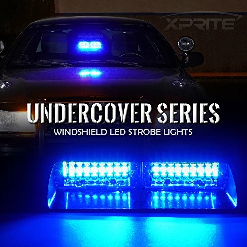 New ???? Blue LED Emergency Strobe Lights W/Suction Cups, Front Windshield Dash Deck Hazard Warning Police Flashing Light For Volunteer Firefighter Law Enforcement Vehicles Trucks ⌛ 4 New ???? Blue LED Emergency Strobe Lights W/Suction Cups, Front Windshield Dash Deck Hazard Warning Police Flashing Light For Volunteer Firefighter Law Enforcement Vehicles Trucks ⌛ - Image 2