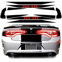 Outlet ???? Gloss Black Tail Light Race Track Bat Vinyl Overlay Decal Cover Tint Kit Film Precut Compatible With Dodge Charger 2015-2021 Exterior Accessories ✔️