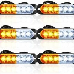 Coupon ???? LED Amber Strobe Lights Vehicle Emergency Strobe Lights For Trucks LED Flashing Car Lights Windshield Lights Bars Hazard Shiny Mount Strobe Lights With Pads Screws For Off Road Car (12 Pieces) ???? -Govee-shop 51ShhKx0R7L. AC