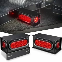 Cheapest ???? TL-34 2PCS Steel Trailer Light Boxes Housing Kit W/6Inch Oval Red LED Trailer Tail Lights 2 Inch Round Red LED Side Marker Lights W/Grommet Plugs Wire Connectors, 2 Years Warranty Red Side Lights ???? -Govee-shop 51TYEA7EdKL. AC