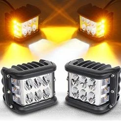 Wholesale ???? Side Shooter, OVOTOR LED Pods Light 4 Inch Off Road Dual Side Yellow DRL With Flash Strobe Function Driving Flood Spot Cube Work Light Bar For Jeep Truck ATV Boat Red ???? -Govee-shop 51U2KdkP0eL. AC