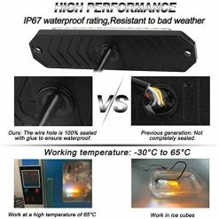 Deals ❤️ 8pcs Sync Feature Ultra Slim 12-LED Surface Mount Flashing Strobe Lights For Truck Car Vehicle LED Mini Grille Light Head Emergency Beacon Hazard Warning Lights (Amber/White) ???? -Govee-shop 51V2rkQQnWL