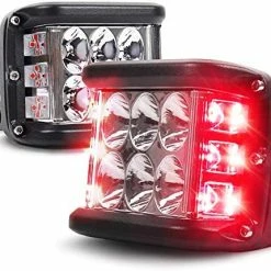 Wholesale ???? Side Shooter, OVOTOR LED Pods Light 4 Inch Off Road Dual Side Yellow DRL With Flash Strobe Function Driving Flood Spot Cube Work Light Bar For Jeep Truck ATV Boat Red ???? -Govee-shop 51VPoE6 iIL. AC
