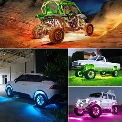 Buy ???? Rock Lights For Trucks, 8 Pods RGB LED Rock Lights With APP Control Music Mode 120 LEDs, Multilcolor Underglow Rock Lights For UTV ATV RZR Truck Off Road Golf Cart ???? -Govee-shop 51Vb0oxKUFL