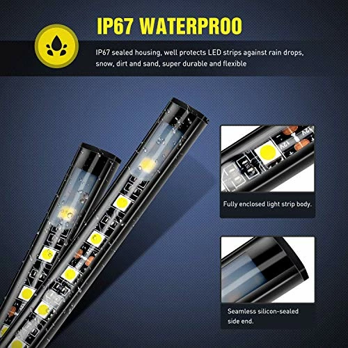 Flash Sale ???? TR-05 2PCS 60 Inch 180 LEDs Bed Strip Kit With Waterproof On/Off Switch Blade Fuse 2-Way Splitter Extension Cable For Cargo, Pickup Truck, SUV, RV, Boat , 2 Years Warranty ???? 5 Flash Sale ???? TR-05 2PCS 60 Inch 180 LEDs Bed Strip Kit With Waterproof On/Off Switch Blade Fuse 2-Way Splitter Extension Cable For Cargo, Pickup Truck, SUV, RV, Boat , 2 Years Warranty ???? - Image 3
