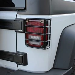 Cheapest ???? Xprite Tail Light Covers Compatible With 2007-2018 Jeep Wrangler JK & JKU Unlimited, Guards For Rear Taillights Black Light Cage, Pair ❤️