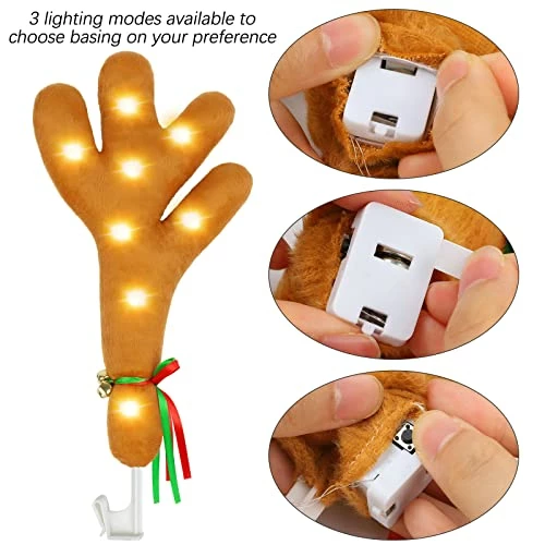 Flash Sale ⭐ URATOT 2 Pack ❄ Christmas Car Decorations Reindeer Antlers Nose Tail Kit With LED Lights For Vehicle ❄ Christmas Decorations Holiday Accessories Decoration Kit For Auto ✨ 5 Flash Sale ⭐ URATOT 2 Pack ❄ Christmas Car Decorations Reindeer Antlers Nose Tail Kit With LED Lights For Vehicle ❄ Christmas Decorations Holiday Accessories Decoration Kit For Auto ✨ - Image 3