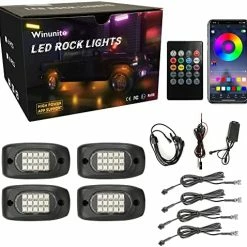 Buy ???? 8 Pods RGB LED Rock Lights 12V, 120LEDs Waterproof Music Mode/29 Colors Changing Modes/Voice Mode APP/Remote Control Neon LED Light Kit For Off Road Truck SUV ATV UTV(8Pcs Wires Provided) ???? -Govee-shop 51WmJFoC00L. AC