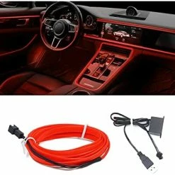 Outlet ???? EL Wire Interior Car LED Strip Lights, USB Auto Neon Light Strip With Sewing Edge, 16FT Electroluminescent Car Ambient Lighting Kits With Fuse Protection, Car Decoration Accessories (Red/16FT) ❤️ -Govee-shop 51XvBm3Ri0L. AC