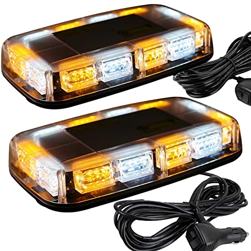Coupon ???? 2pcs 48LED Roof Top Strobe Lights, High Visibility Emergency Safety Warning LED Mini Strobe Light Bar With Magnetic Base For 12-24V Snow Plow, Trucks, Construction Vehicles (Amber/White) ✔️ 3 Coupon ???? 2pcs 48LED Roof Top Strobe Lights, High Visibility Emergency Safety Warning LED Mini Strobe Light Bar With Magnetic Base For 12-24V Snow Plow, Trucks, Construction Vehicles (Amber/White) ✔️