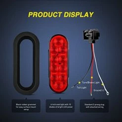 Cheapest ???? TL-01 6" Oval Red LED Tail 2PCS W/Surface Mount Grommets Plugs IP65 Waterproof Stop Brake Turn Trailer Lights For RV Truck Jeep, 2 Years Warranty ⭐ 11 Cheapest ???? TL-01 6" Oval Red LED Tail 2PCS W/Surface Mount Grommets Plugs IP65 Waterproof Stop Brake Turn Trailer Lights For RV Truck Jeep, 2 Years Warranty ⭐ -Govee-shop 51YDQkJrszL