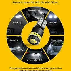 Cheapest ???? 194 LED Light Bulb 6000K White 168 2825 W5W T10 Wedge 24-SMD 3014 Chipsets LED Replacement Bulbs Error Free For Car Dome Map Door Courtesy License Plate Dash Instrument Lights, Pack Of 10 Brilliant Red ???? 16 Cheapest ???? 194 LED Light Bulb 6000K White 168 2825 W5W T10 Wedge 24-SMD 3014 Chipsets LED Replacement Bulbs Error Free For Car Dome Map Door Courtesy License Plate Dash Instrument Lights, Pack Of 10 Brilliant Red ???? -Govee-shop 51ZqmdCfccL