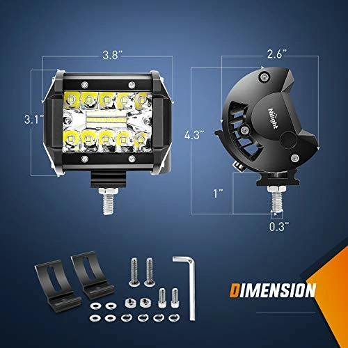 Wholesale ⌛ 2 PCS 4 Inch 60W Led Pods With 2.5 Inch Tow Hitch Mounting Brackets LED Backup Reverse Lights Rear Search Lighting Led Light Bar For Pickup ATV SUV Truck Trailer Boat Led Pods + Tow Hitch +wiring Harness ???? 4 Wholesale ⌛ 2 PCS 4 Inch 60W Led Pods With 2.5 Inch Tow Hitch Mounting Brackets LED Backup Reverse Lights Rear Search Lighting Led Light Bar For Pickup ATV SUV Truck Trailer Boat Led Pods + Tow Hitch +wiring Harness ???? - Image 2