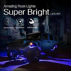 Best Pirce ???? 2nd-Gen RGB LED Rock Lights With Bluetooth Controller, Timing Function, Music Mode - 8 Pods Multicolor Neon LED Light Kit ???? 11 Best Pirce ???? 2nd-Gen RGB LED Rock Lights With Bluetooth Controller, Timing Function, Music Mode - 8 Pods Multicolor Neon LED Light Kit ???? -Govee-shop 51bll8NustL