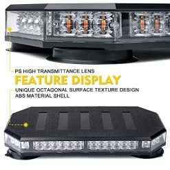 Discount ???? 42 LED Roof Top Strobe Beacon Light Bar, High Bright Hazard Warning Flashing Plow Light With Synchronous Controller For Construction Vehicles, Tow Trucks, Postal Cars, Snowplow (Amber/White) ✔️ 13 Discount ???? 42 LED Roof Top Strobe Beacon Light Bar, High Bright Hazard Warning Flashing Plow Light With Synchronous Controller For Construction Vehicles, Tow Trucks, Postal Cars, Snowplow (Amber/White) ✔️ -Govee-shop 51cvQEWHSbL