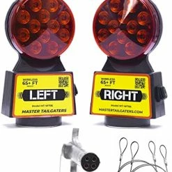 Best reviews of ???? Master Tailgaters Wireless Trailer Tow Lights - Magnetic Mount - 48 Feet Range - 4 Pin Blade Connection + Safety Straps Light Bar - 4 Pin Round Connector ???? -Govee-shop 51dGWgc BtL. AC