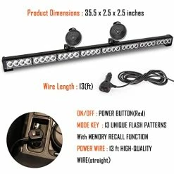 New ???? Traffic Advisor Light Bar 35.5 Inch 13 Flash Patterns 32 Led Warning Emergency Strobe Light Bar Directional Flashing Led Safety Lights With Cigar Lighter (35.5 Inch, Yellow/White) ⌛ 19 New ???? Traffic Advisor Light Bar 35.5 Inch 13 Flash Patterns 32 Led Warning Emergency Strobe Light Bar Directional Flashing Led Safety Lights With Cigar Lighter (35.5 Inch, Yellow/White) ⌛ -Govee-shop 51dJwpoRigL