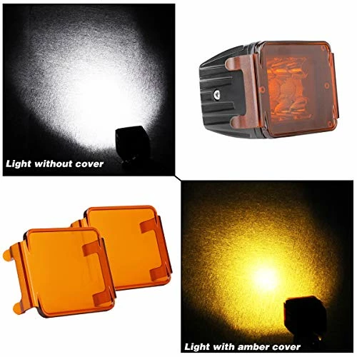 Flash Sale ???? SWATOW INDUSTRIES 3 Inch Amber LED Pod Covers 2PCS Square LED Light Bar Covers LED Cube Covers Protective Polycarbonate Light Bar Lens Covers ???? 4 Flash Sale ???? SWATOW INDUSTRIES 3 Inch Amber LED Pod Covers 2PCS Square LED Light Bar Covers LED Cube Covers Protective Polycarbonate Light Bar Lens Covers ???? - Image 2
